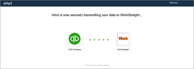 Intuit is now securely transmitting your data to WorkStraight